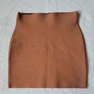 Chocolate Tan Pencil Skirt